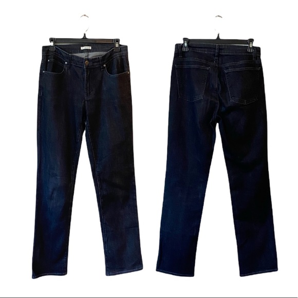 Eileen Fisher Dark Wash Straight Leg Jeans 6 - Picture 5 of 5